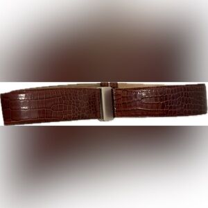 Brown Crocodile Leather Belt